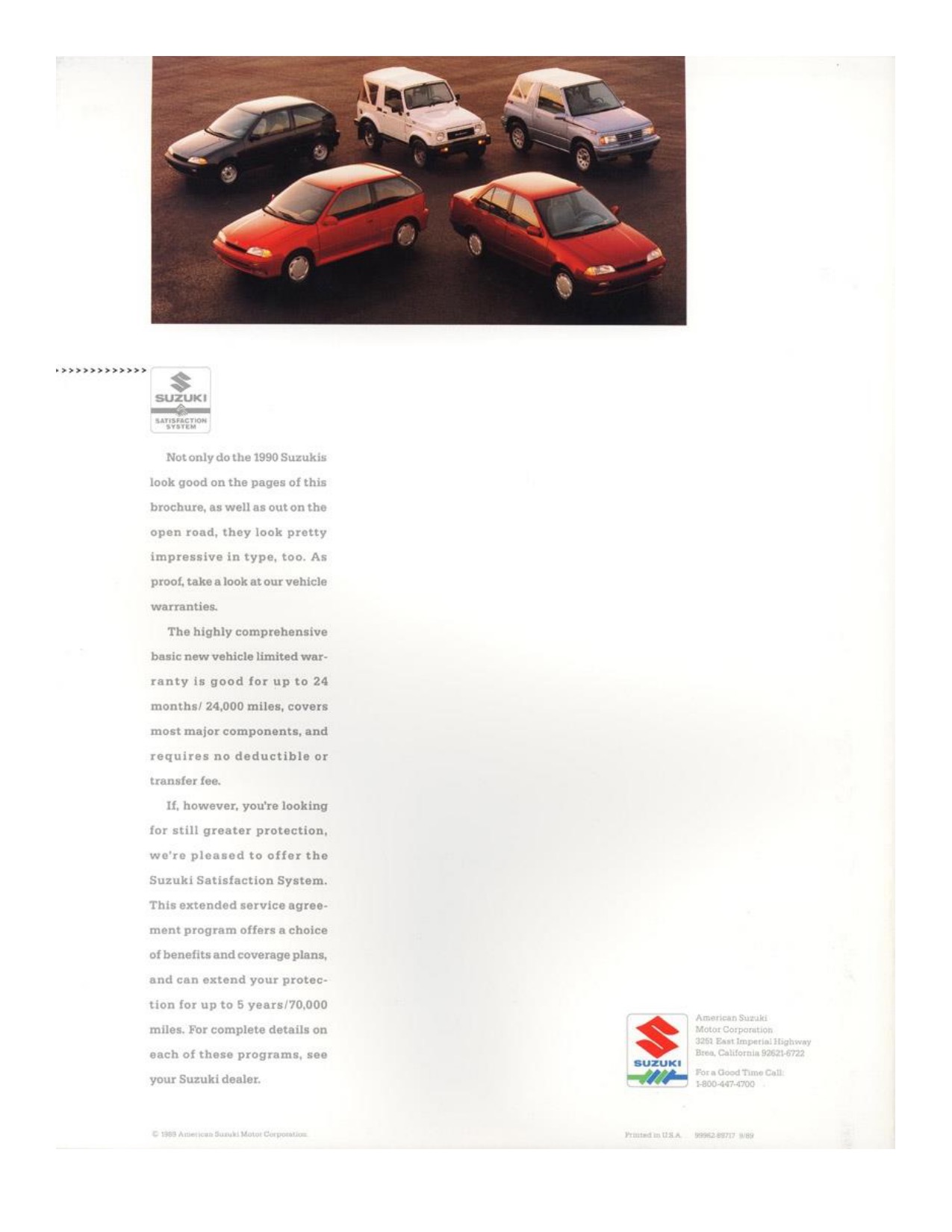 1989 Suzuki Swift Brochure Page 5